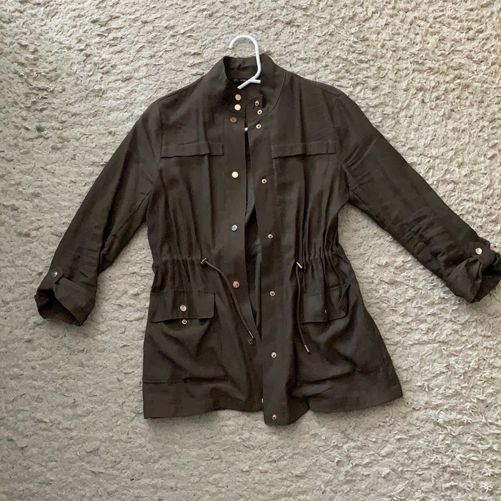 Zara olive green utility jacket